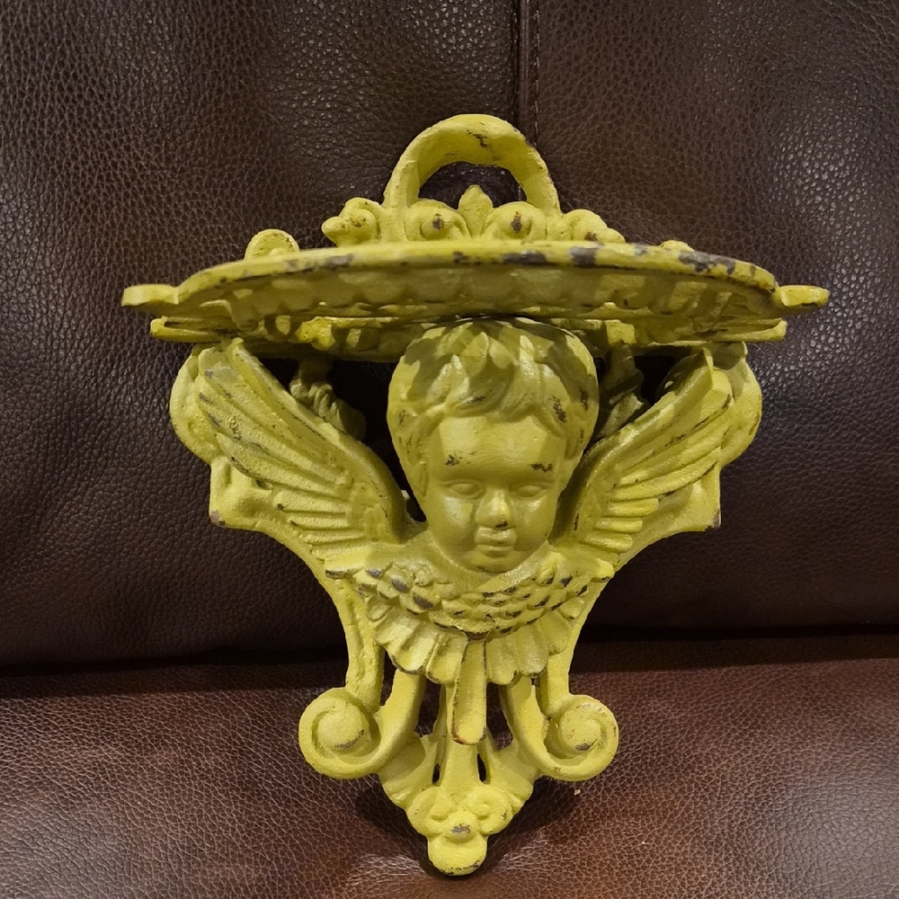 Vintage Yellow Angel Wall Sconce